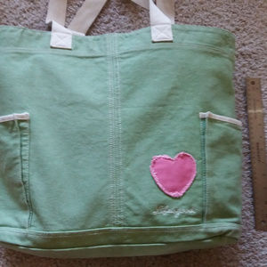 Life is Good Green Canvas Tote